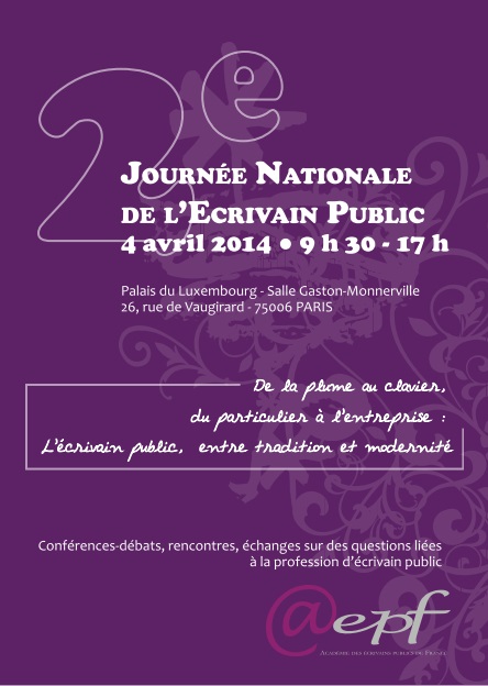 Journée Nationale de l’Ecrivain Public (JNEP) 2014
